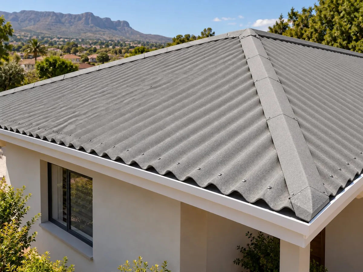 Illustrative fibre cement roofing application