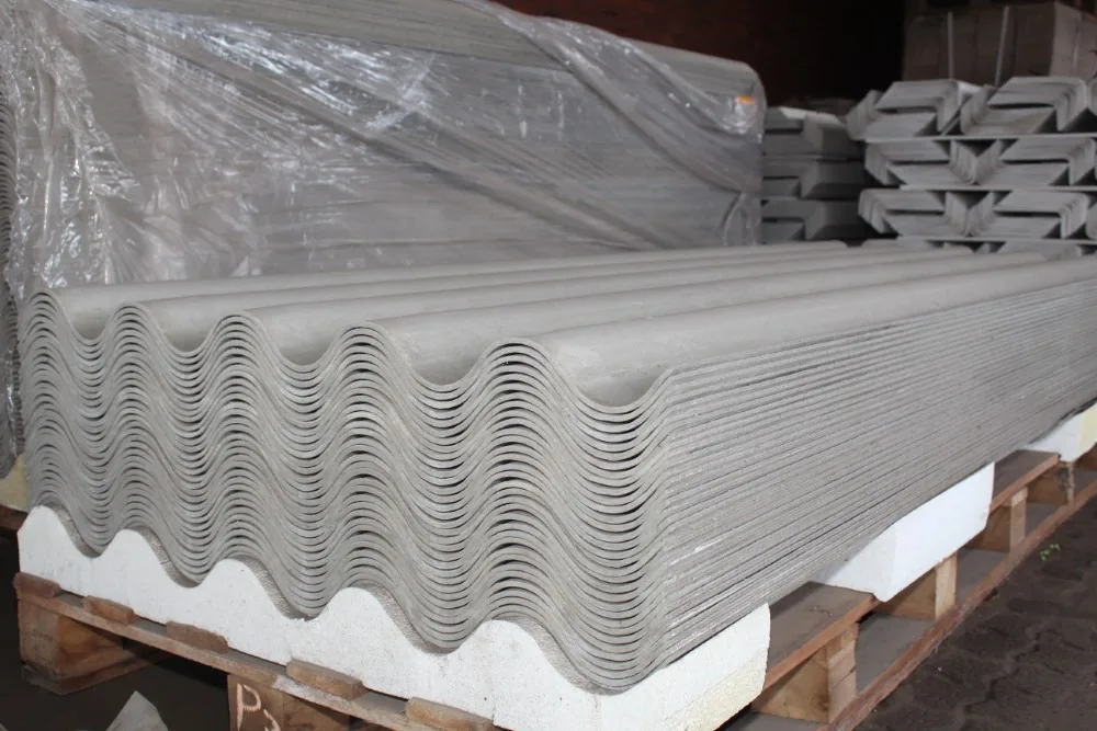 Cement Force fibre cement roofing sheets stacked for supply